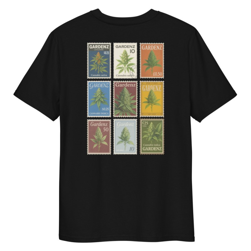T-shirt col côtelé Timbre Gardenz – Collection verte sur textile