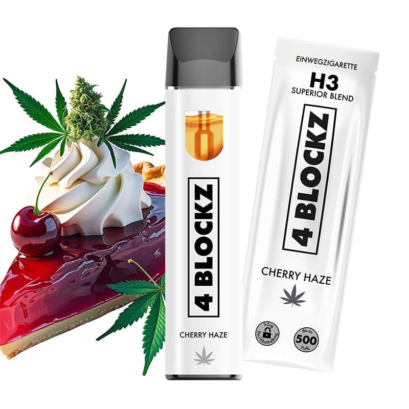 Puff H3 Cherry Haze 1ml 4Blockz | Saveur cerise intense