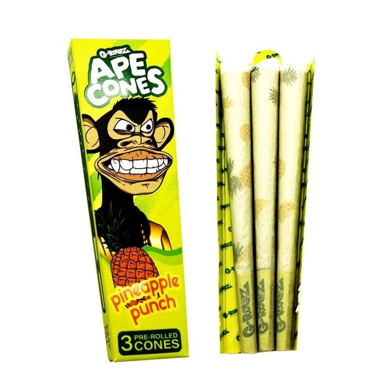 Cones pré-roulés saveur ananas - G-Rollz | Cônes aromatisés avec bille arômatique