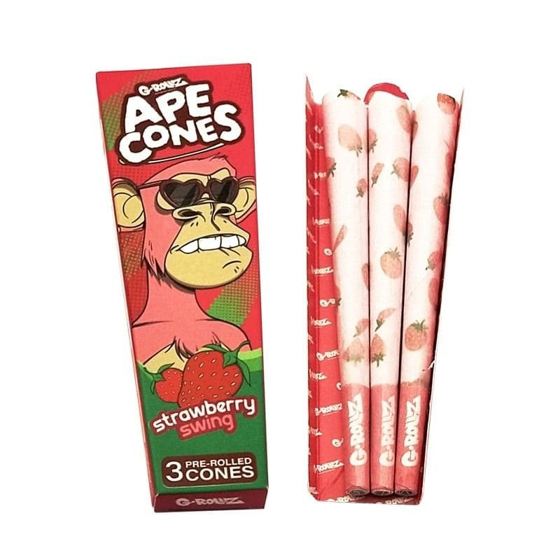 Cones pré-roulés saveur fraise - G-Rollz | Cônes aromatisés avec bille arômatique