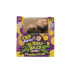 Pack de 5 Sucettes CBD 10mg Passion Fruit