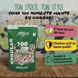 Filtres joint charbon actif Regular ø9mm x100 - Purize