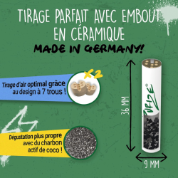Filtres joint charbon actif Regular ø9mm x50 - Purize