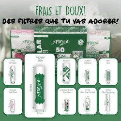 Filtres joint charbon actif Regular ø9mm x50 - Purize
