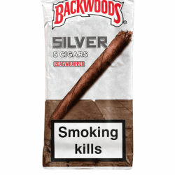 BACKWOODS Silver Cigars Leaf Paper x5