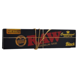 Feuilles à rouler Connoisseur King size Slim Black x32 + Tips x32 - RAW