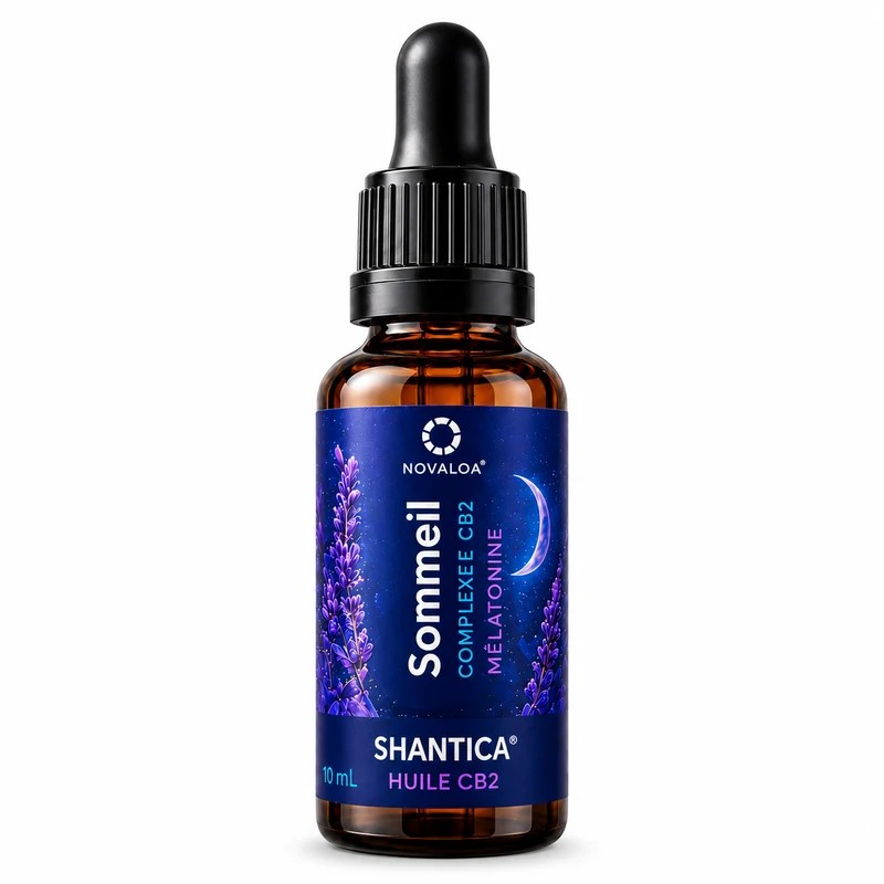 Huile Sommeil CB2 40 % Mélatonine - Novaloa | Gardenz